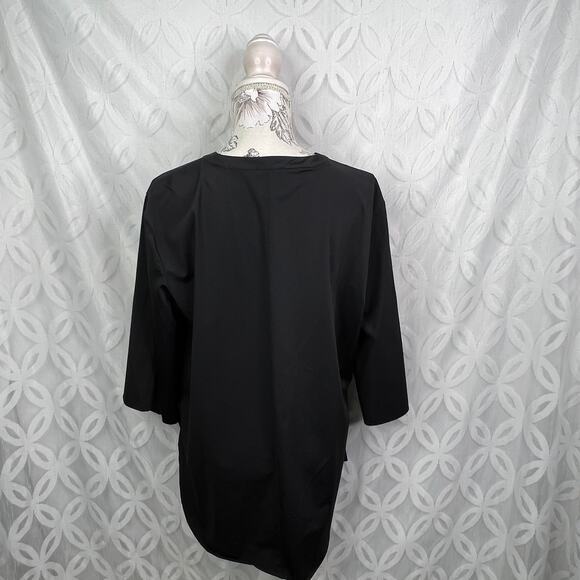 Lysse Sharon Black Lace Up Oversized Tunic Top Size L NWOT - Picture 11 of 13